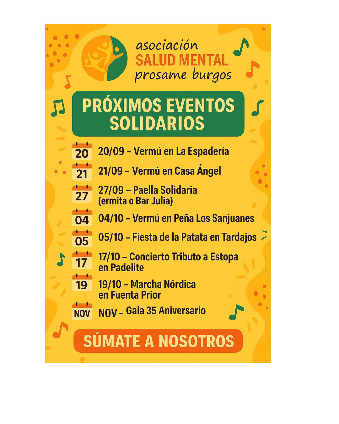 Próximos eventos solidarios